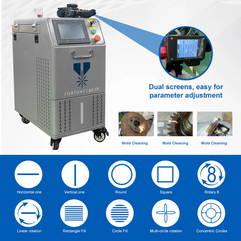 2000w portable pulse laser cleaning machine