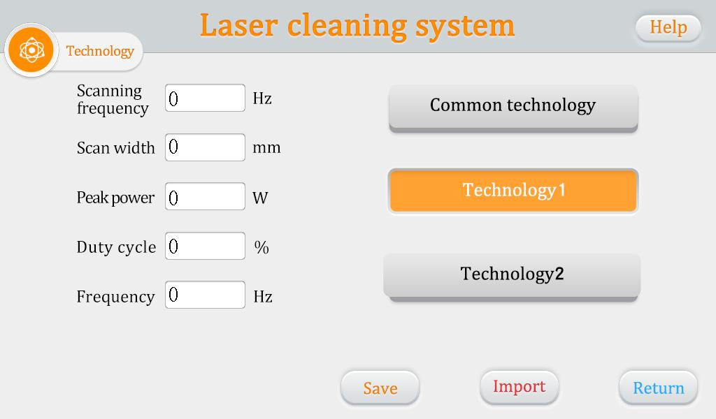 Laser Welding System Interface operation Home page4