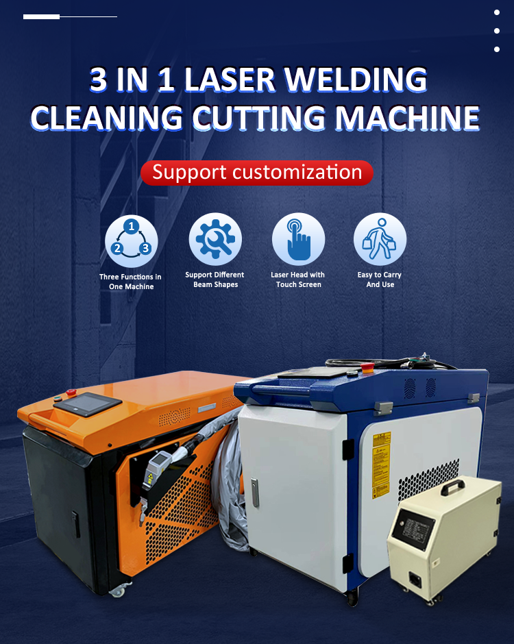 Factory For Laser Welding Machine Portable - Wobble Head 3 in 1 Handheld Laser Welder Cleaner Cutter - Fortune